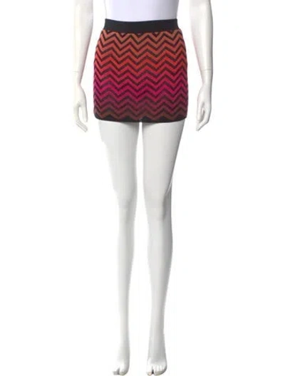 Pre-owned Missoni Printed Mini Skirt In Black