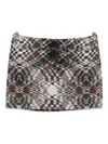 Missoni Embroidered Wool Blend Mini Skirt In Multi