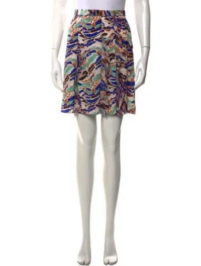 Pre-owned Missoni Printed Mini Skirt In Neutrals