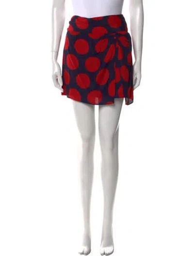 Pre-owned Missoni Printed Mini Skirt In Red