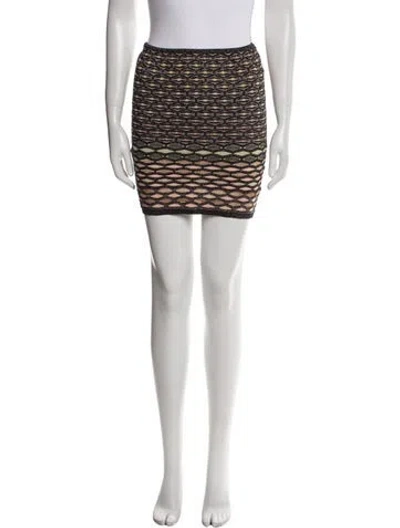 Pre-owned Missoni Printed Mini Skirt In White