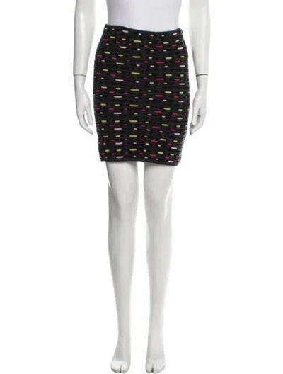 Pre-owned Missoni Printed Mini Skirt In White