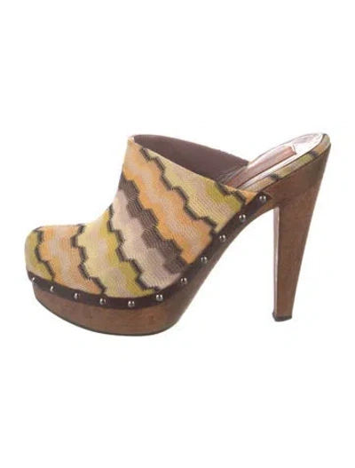 Pre-owned Missoni Printed Mules In Multi