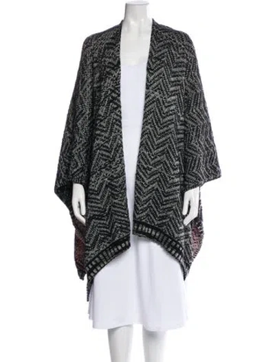 Pre-owned Missoni Printed Open Front Sweater In Black