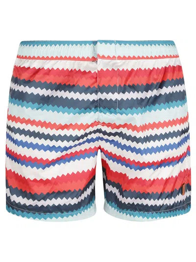 Missoni Printed Polyester Swimming Shorts In Multi