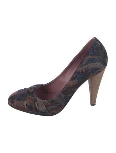 Pre-owned Missoni Printed Pumps In Brown