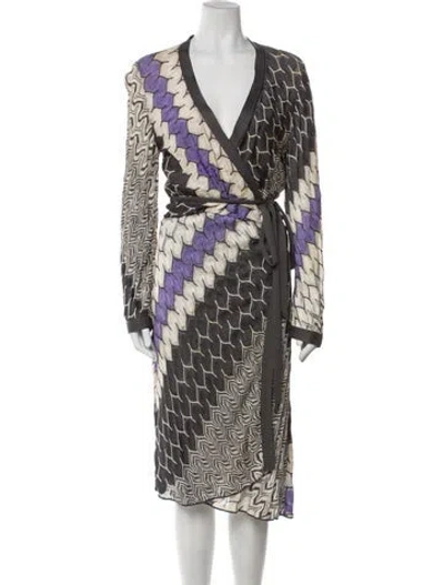 Pre-owned Missoni Printed Robe In Gray