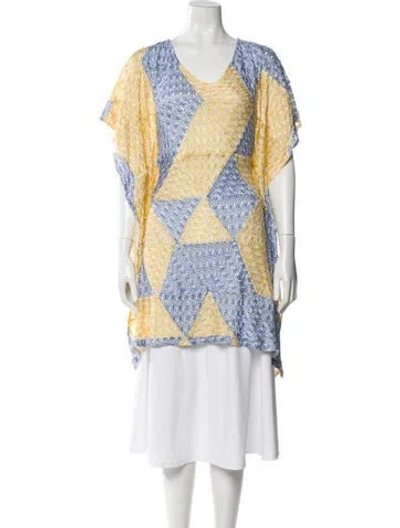 Pre-owned Missoni Printed Robe W/ Tags In Yellow
