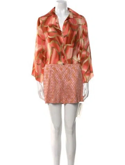 Pre-owned Missoni Printed Romper In Pink