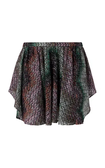 Missoni Printed Ruffle Mini Skirt In Multi