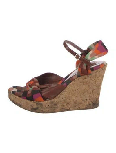 Pre-owned Missoni Printed Sandals In Brown