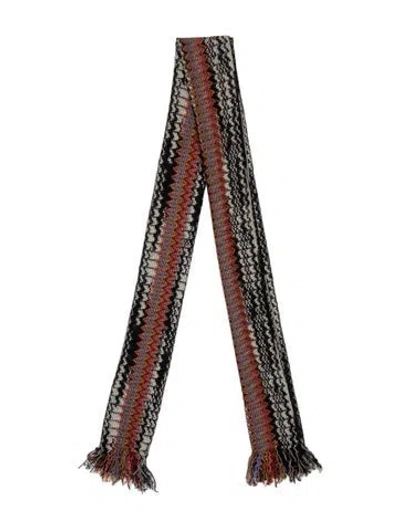 Pre-owned Missoni Printed Scarf In Black/metallic