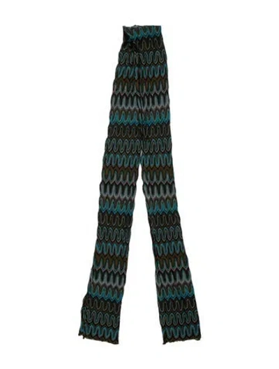 Pre-owned Missoni Printed Scarf In Blue