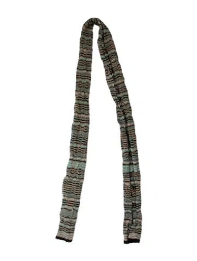 Pre-owned Missoni Printed Scarf In Blue