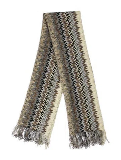 Pre-owned Missoni Printed Scarf In Brown