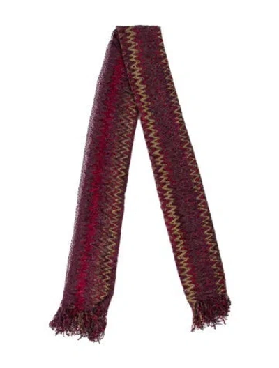 Pre-owned Missoni Printed Scarf In Purple