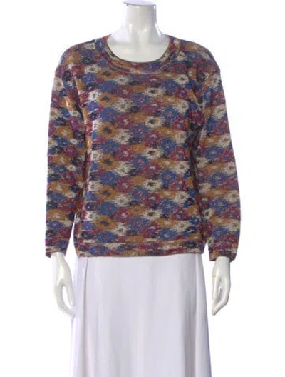 Pre-owned Missoni Printed Scoop Neck Sweater In Multi