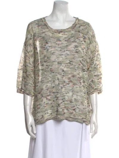 Pre-owned Missoni Printed Scoop Neck Sweater In Multi