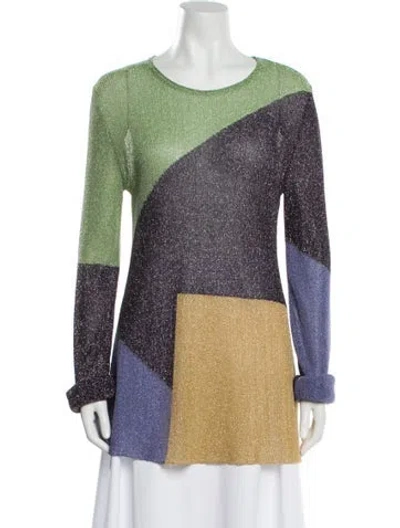 Pre-owned Missoni Printed Scoop Neck Tunic In Multi