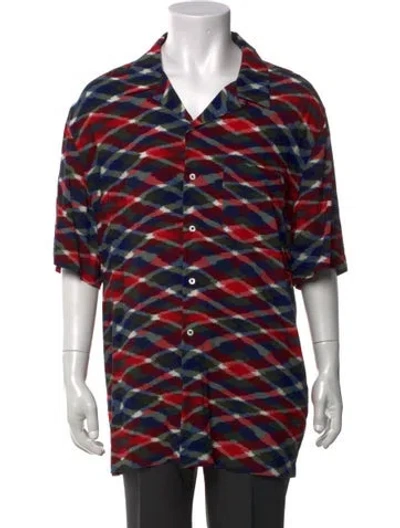 Pre-owned Missoni Printed Short Sleeve Shirt In Blue