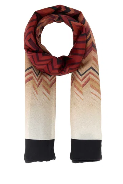 Missoni Printed Silk Foulard Style Scarf 87 Cm X 87 Cm In Multi