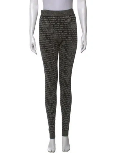 Pre-owned Missoni Printed Skinny Leg Pants In Black