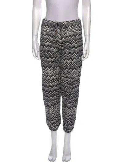 Pre-owned Missoni Printed Skinny Leg Pants In Black