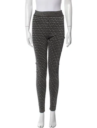 Pre-owned Missoni Printed Skinny Leg Pants In Black