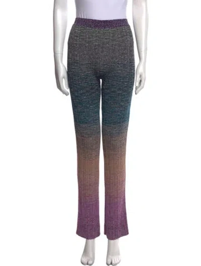 Pre-owned Missoni Printed Skinny Leg Pants In Blue