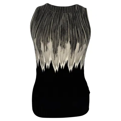 Pre-owned Missoni Printed Sleeveless Blouse In Multicolor Rayon