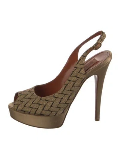 Pre-owned Missoni Printed Slingback Pumps