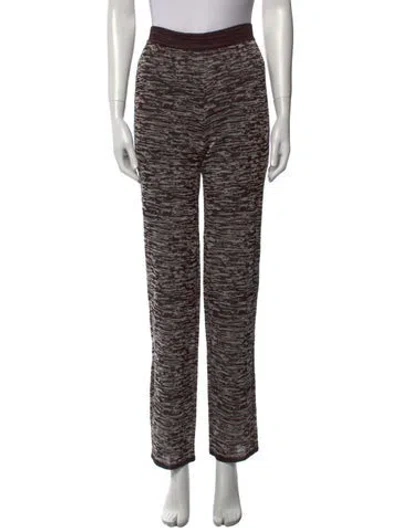 Pre-owned Missoni Printed Straight Leg Pants In Multi