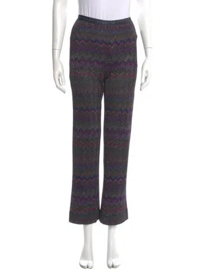 Pre-owned Missoni Printed Straight Leg Pants In Multi