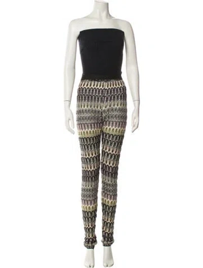 Pre-owned Missoni Printed Strapless Jumpsuit In Multi