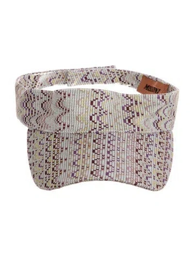 Pre-owned Missoni Printed Sun Visor In Neutral