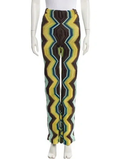 Pre-owned Missoni Printed Sweatpants In Green