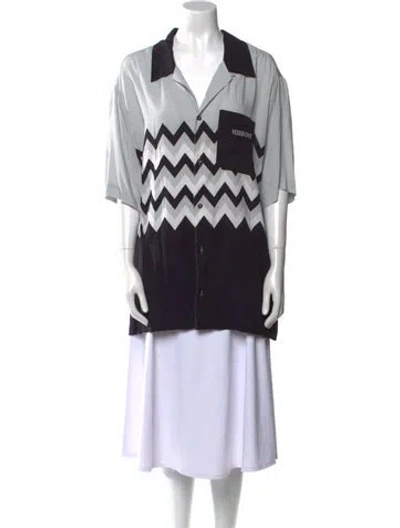 Pre-owned Missoni Printed Three-quarter Sleeve Tunic W/ Tags In Black