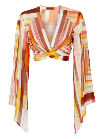 Missoni Printed Top In 橘色