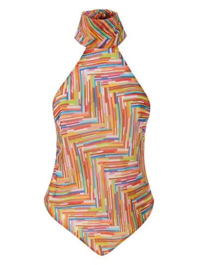Missoni Printed Top In Orange
