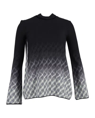 Missoni Printed Turtleneck Sweater In Black Wool