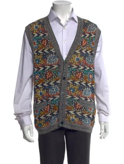 Pre-owned Missoni Printed V-neck Cardigan In Multi