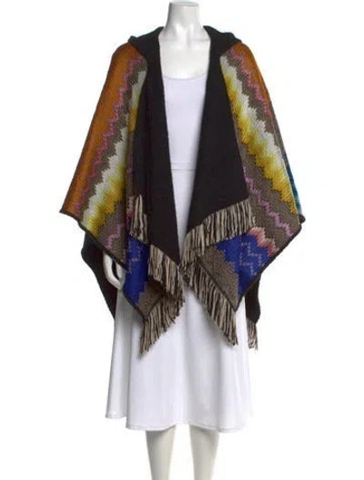 Pre-owned Missoni Printed V-neck Sweater In Black