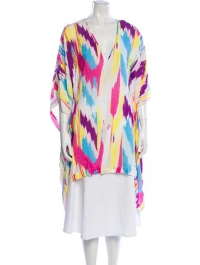Pre-owned Missoni Printed V-neck Sweater In Multi