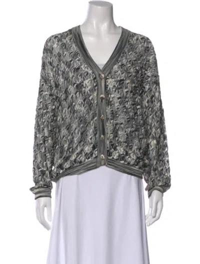 Pre-owned Missoni Printed V-neck Sweater In Multi