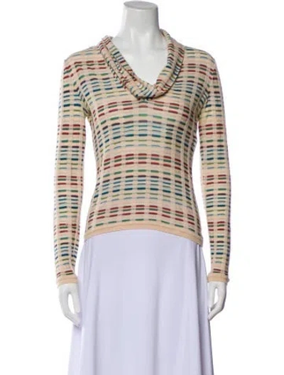 Pre-owned Missoni Printed V-neck Sweater In Neutral