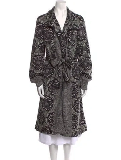 Pre-owned Missoni Printed V-neck Sweater In Purple