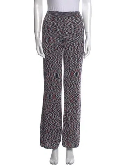 Pre-owned Missoni Printed Wide Leg Pants In Black