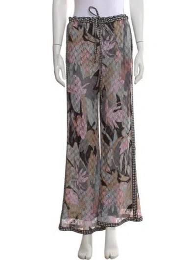 Pre-owned Missoni Printed Wide Leg Pants In Black