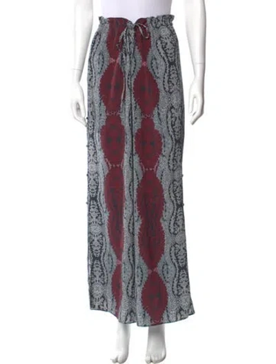 Pre-owned Missoni Printed Wide Leg Pants In Blue