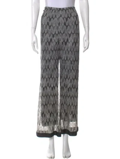 Pre-owned Missoni Printed Wide Leg Pants In Gray